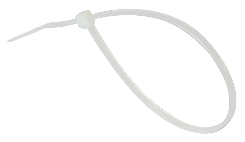  [AUSTRALIA] - GTSE 8” White/Clear Zip Ties, 1,000 Bulk Pack, 18lb Strength, UV Resistant Small Nylon Cable Ties, Self-Locking 8 Inch Tie Wraps 8" (18lb)