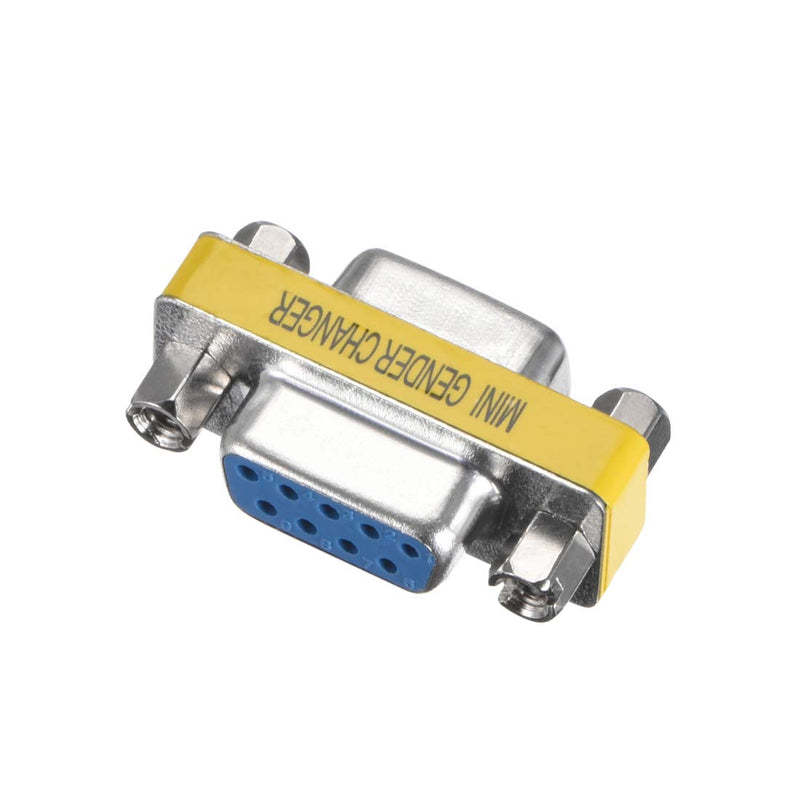  [AUSTRALIA] - uxcell DB9 VGA Gender Changer 9 Pin Female to Female 2-row Mini Gender Changer Coupler Adapter Connector for Serial Applications Blue Pack of 5