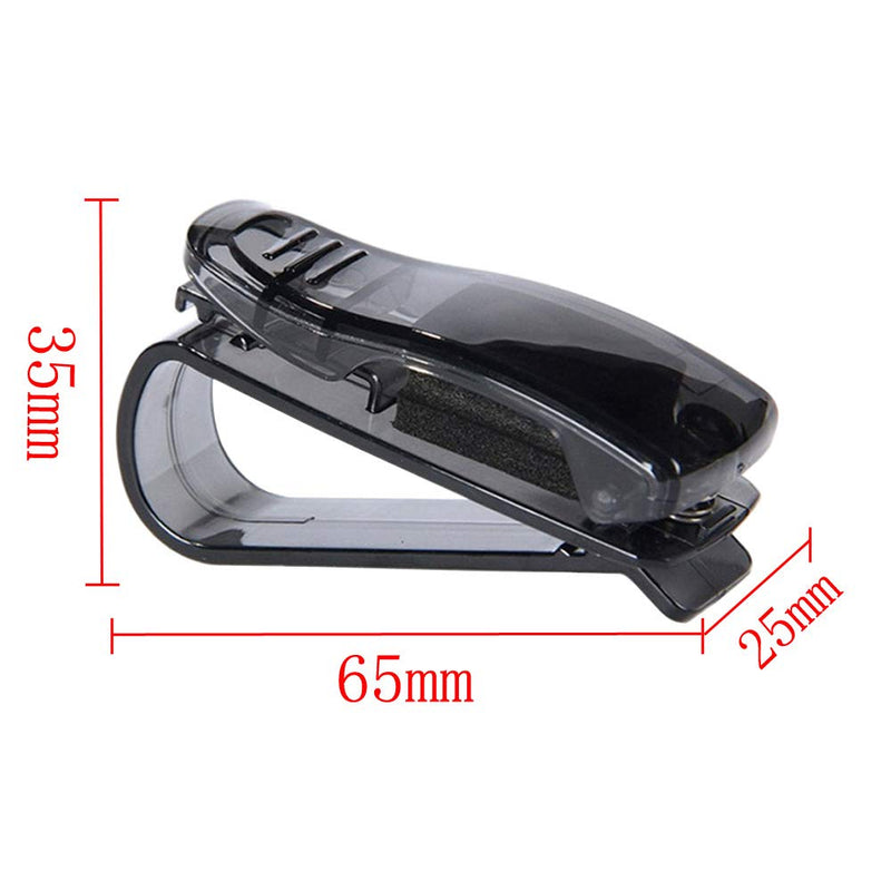  [AUSTRALIA] - ESUPPORT 5Pcs Sunglass Visor Clip Sunglasses Eyeglass Holder Car Auto Reading Glasses Black