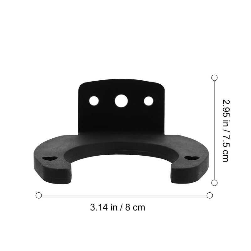  [AUSTRALIA] - ARTIBETTER 4pcs Microphone Wall Hanger Wall Mounted Mic Holder Bracket Rack Clamp for Home Office Microphone Accessories Black