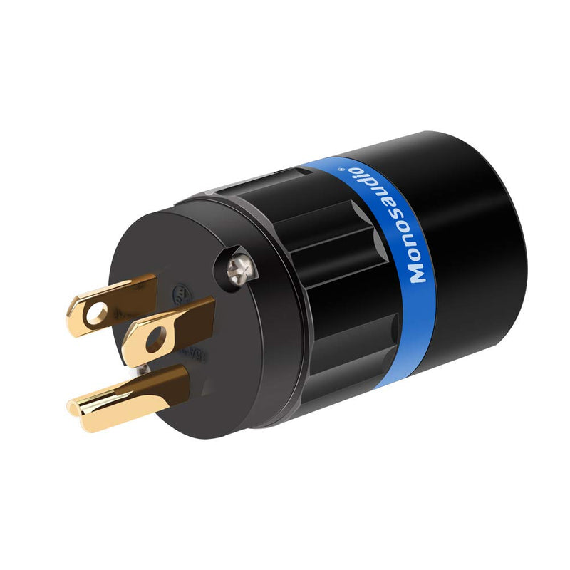  [AUSTRALIA] - Monosaudio M104G/F104G Hi-End Audiophile Pure Copper AC Power Plug & IEC320 C13 Female Power Cable Connector Jack for Audio DIY Mains Power Cable (Gold Plated) Gold copper