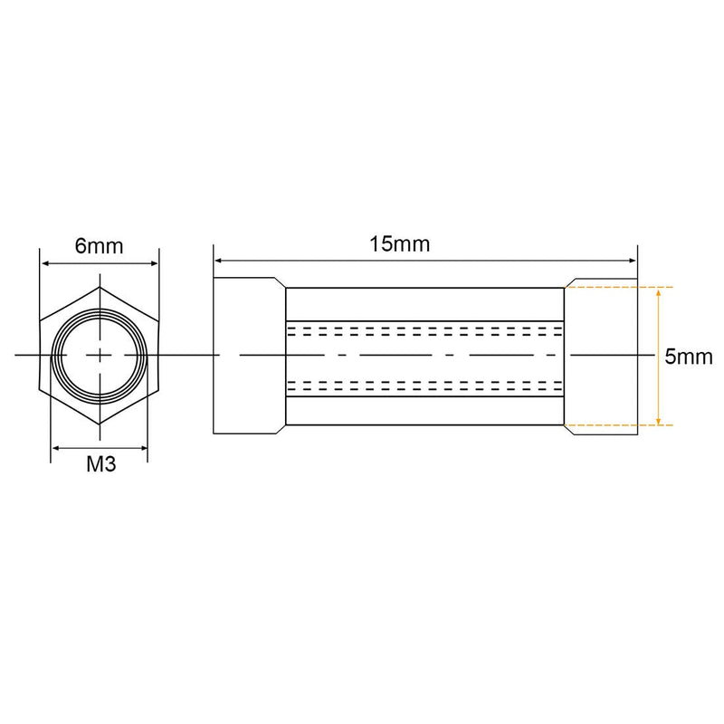  [AUSTRALIA] - uxcell Hex Aluminum Standoff Spacer Column M3x15mm,for RC Airplane,FPV Quadcopter,CNC,Red,10pcs 15mm Red