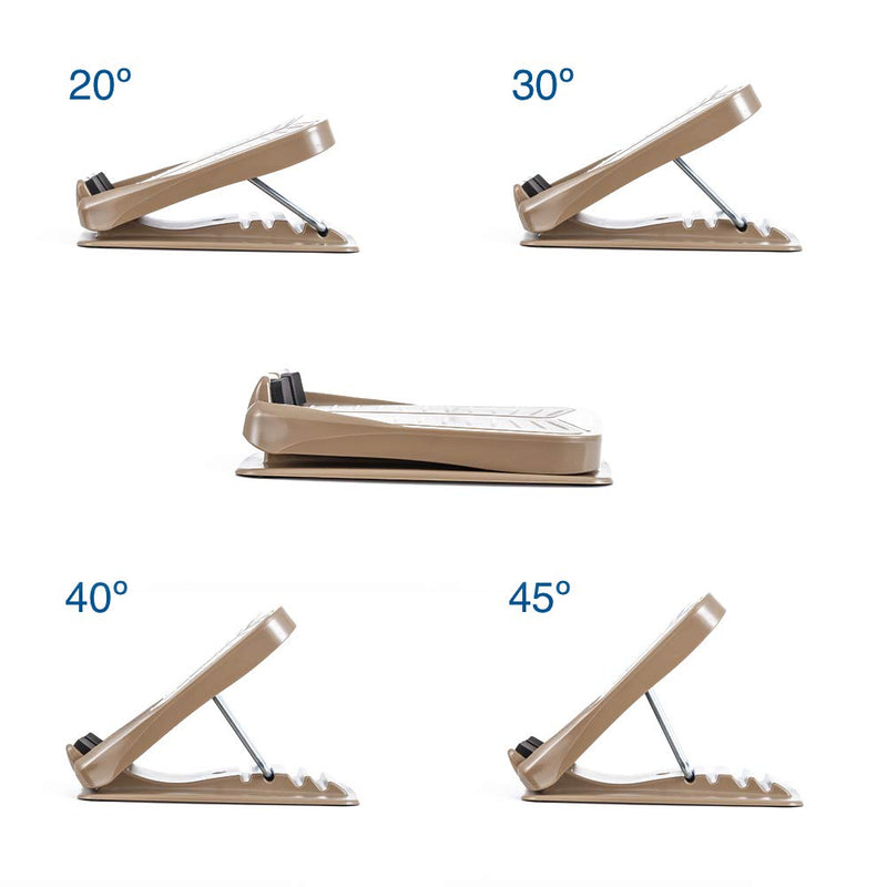 StrongTek Portable Slant Board, Adjustable Incline Boards, Calf Stretcher, Foot Stool Brown - LeoForward Australia