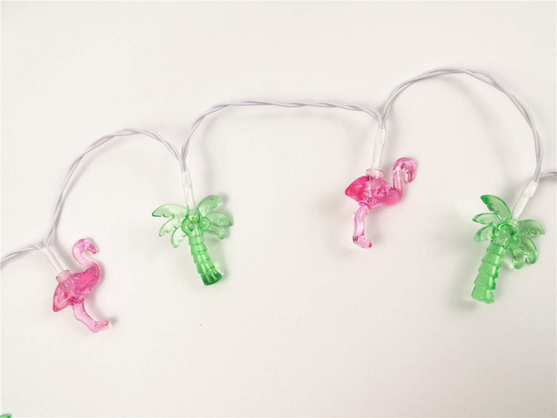  [AUSTRALIA] - WIND Flamingos and Coconut Tree USB Charging Cable, LED Christmas Light Phone Charging Cable, USB Lightning Cable, Phone 5 6 7 8 X XR XS 11 Pro Max iPad, 8 LED Pink and Green, 50 inch Flamingos Coconut Tree-Pink Green
