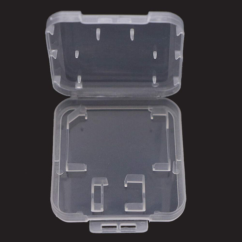  [AUSTRALIA] - 20 Pieces Clear Plastic Memory Card Case Memory Card Case Holder with SD Micro SD T-Flash Card (Only Include Case, Memory Card Not Included)