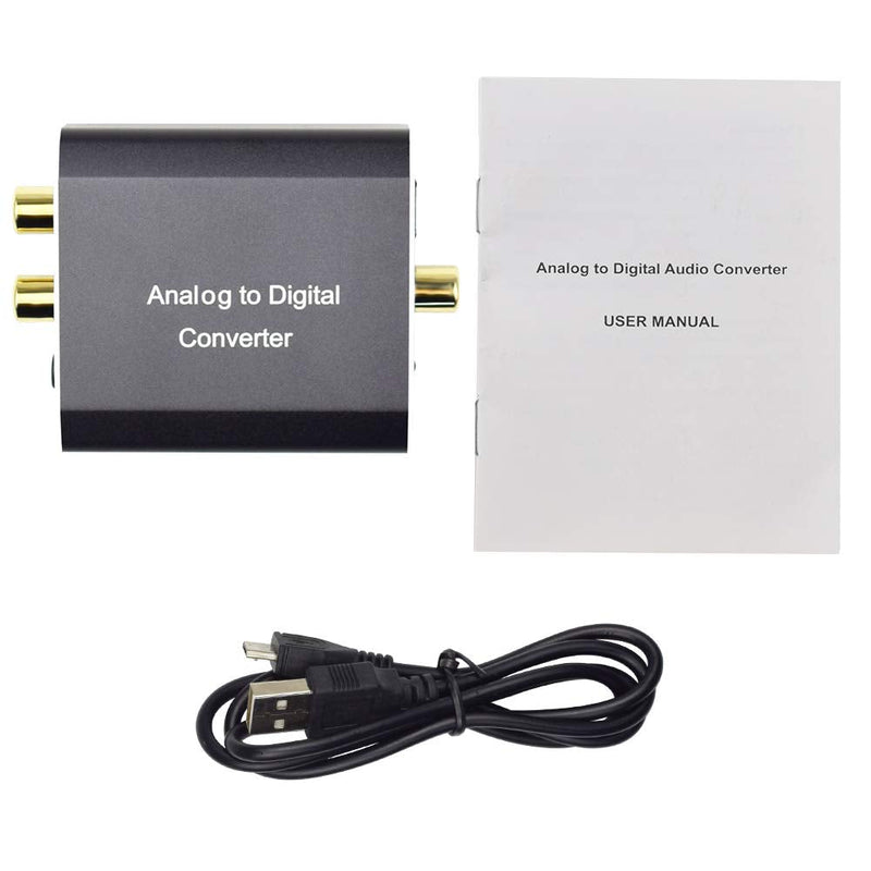  [AUSTRALIA] - Tohilkel Analog to Digital Audio Converter for AUX RCA to Optical Coaxial Compatible with TV Amplifier Speaker Soundbar Home Theater