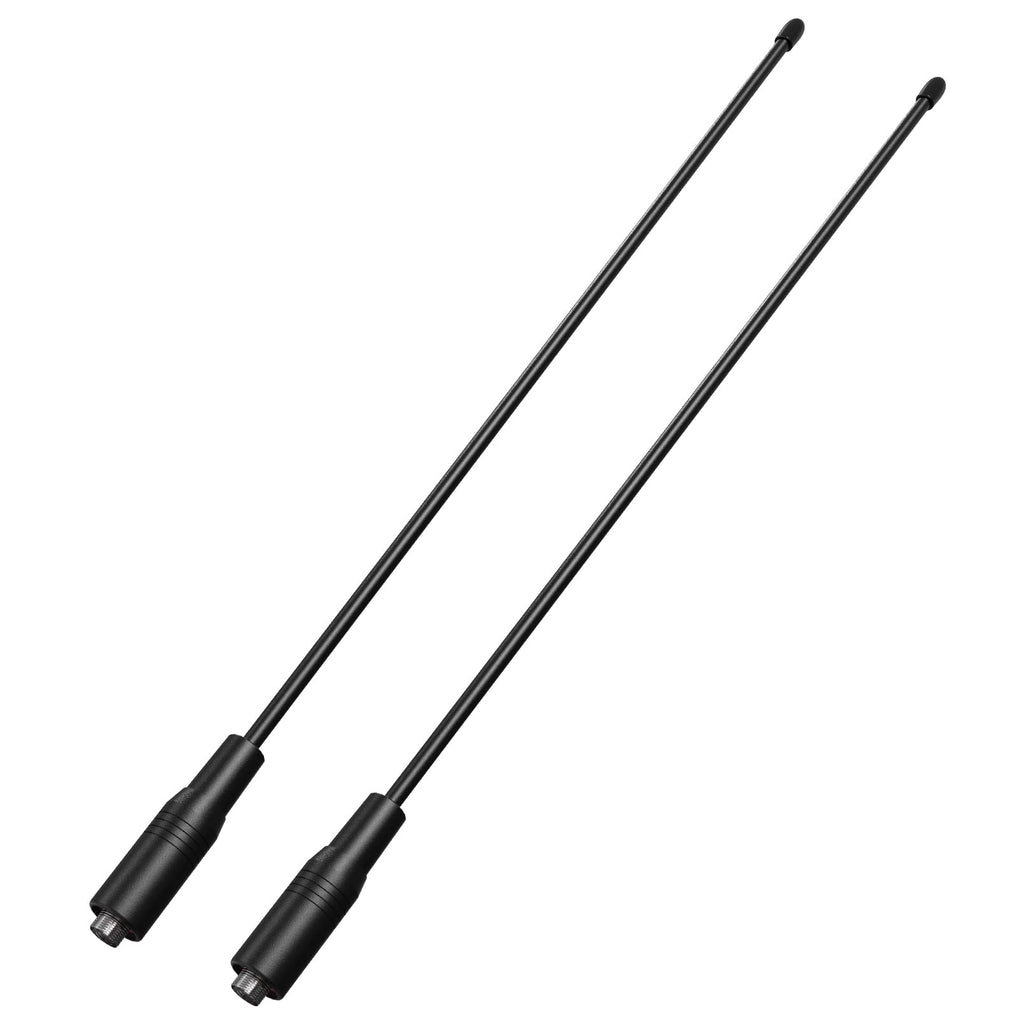  [AUSTRALIA] - 𝟐𝟎𝟐𝟐 𝐔𝐩𝐠𝐫𝐚𝐝𝐞𝐝 SAMCOM Walkie Talkies Long Antenna 20W 15.1 inch Flexible Retractable Replacement SMA-K Head Whip Antennas UHF 400-470MHz for FPCN30A FPCN10A Two Way Radios, 2 Packs 15.1'' Long Antenna