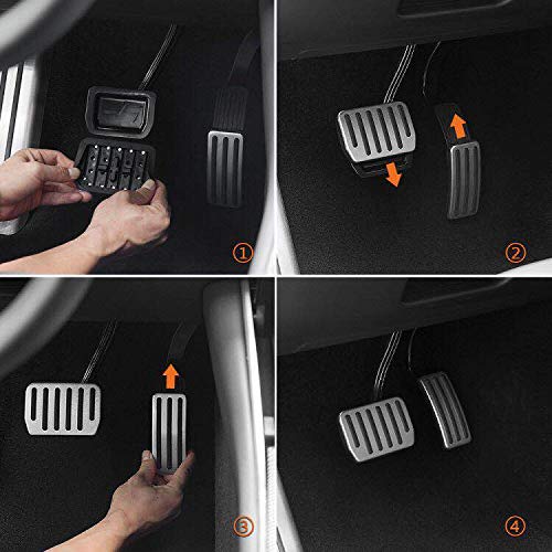  [AUSTRALIA] - TOPlight Model 3 Pedals Set Non-Slip Performance Foot Pedal Pads Covers Anti-Slip Accelerator Foot Pedals Aluminum Car Replacement for Model 3 (Model 3 Brake & Accelerator Pedal)