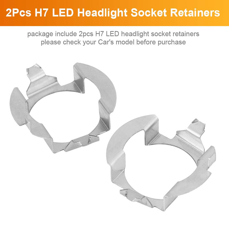 1 Pair H7 LED Headlight Adapter Bulb Base Holder Socket Retainer for Mercedes Benz B Class VW Touareg Opel - LeoForward Australia