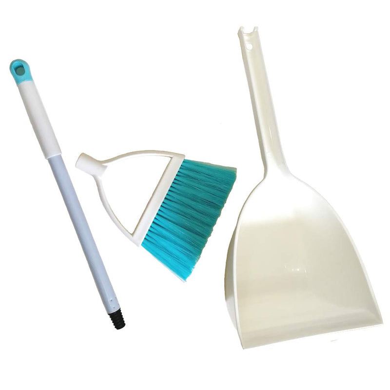 Qidiwin Mini Broom&Dustpan, Home&Kitchen Sweeping for Kids(White+Blue) - LeoForward Australia