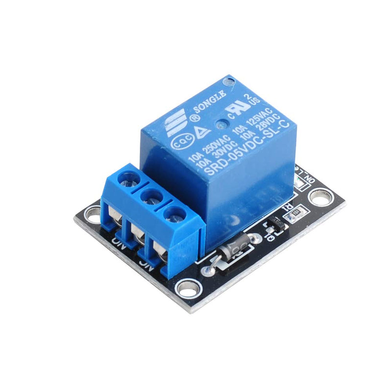  [AUSTRALIA] - Geekstory 1 Channel 5V Relay Module Relay Switch with High Low Level Trigger Expansion Board Relay Control Boards SRD-05VDC-SL-C With 20CM 20Pin Dupont Cable for Arduino (5PCS)