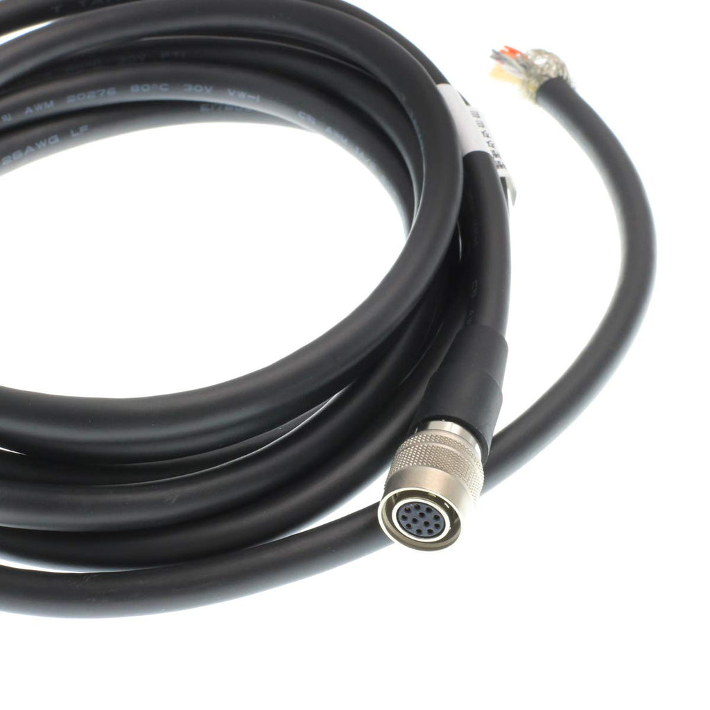  [AUSTRALIA] - Eonvic High Flex Trigger I/O Hirose CCD Camera Power Cable HR10A-10P-12S to Open for Machine Vision System (3meters) 3meters