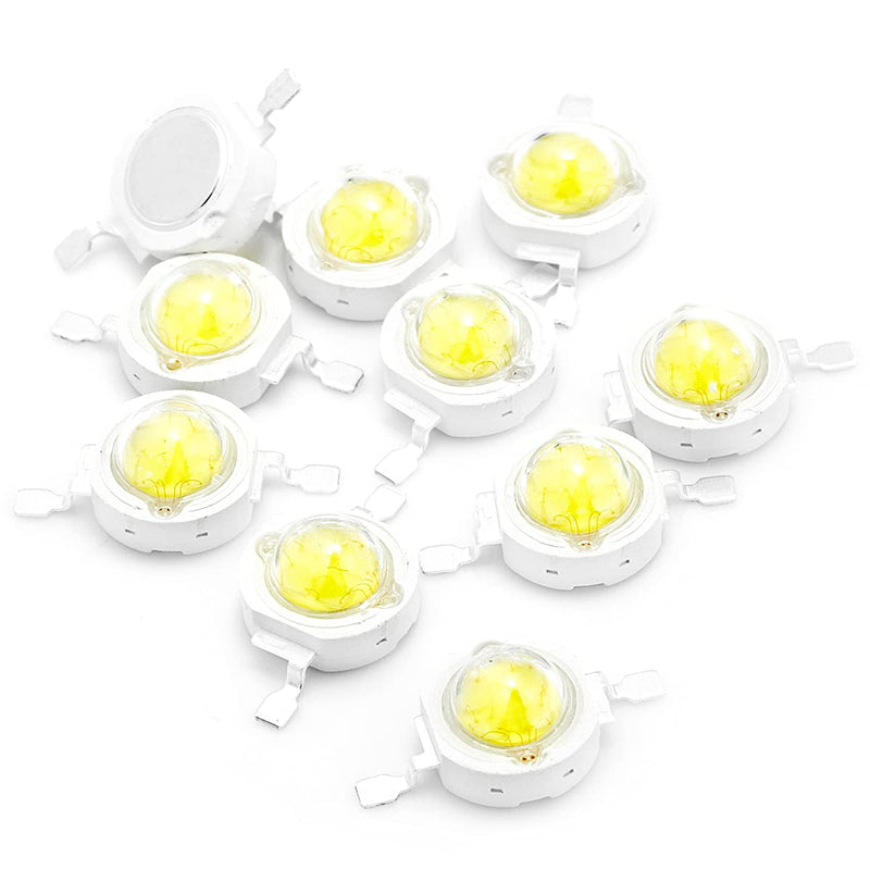  [AUSTRALIA] - CHANZON Pack of 10 High Power LED Chip 5W Cool White (10000K - 15000K/600mA - 700mA/DC 6V - 7V/5 Watt) Super Bright Intensity SMD COB Light Emitter Components Diode 5W Bulb Lamp Beads DIY Lighting