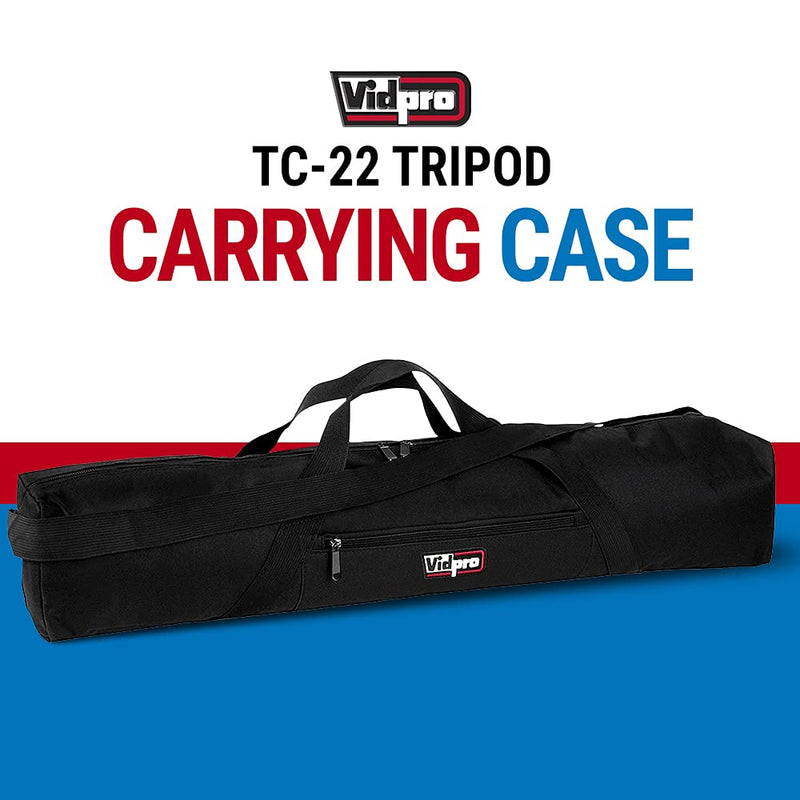  [AUSTRALIA] - VidPro TC-22 Zippered Carrying Case 22" Long with Shoulder Strap and Carry Handle for Scopes Tripods and Light Stands and Other Equipment