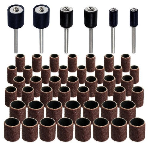  [AUSTRALIA] - IIT Jumbo 51Pc Drum Sanding Kit - Fits Dremel - Includes Rubber Drum Mandrels - 1/2, 3/8 & 1/4" 1 Pack