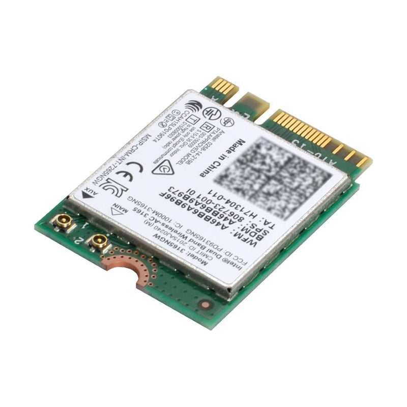  [AUSTRALIA] - ChenYang CY NGFF M.2 WLAN Card +BT 4.0 Network Adapter Dual Band Wireless 2.4G 5Ghz 433Mbps 3165AC NGFF 802.11AC WiFi 3165NGW Green 3165AC