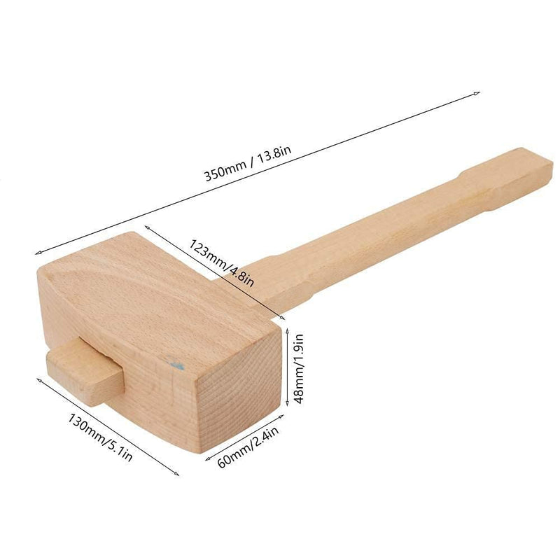  [AUSTRALIA] - Professional Carpenter Wooden Hammer Wood Tapping 100% Woodworking Tool with Angled Striking Face