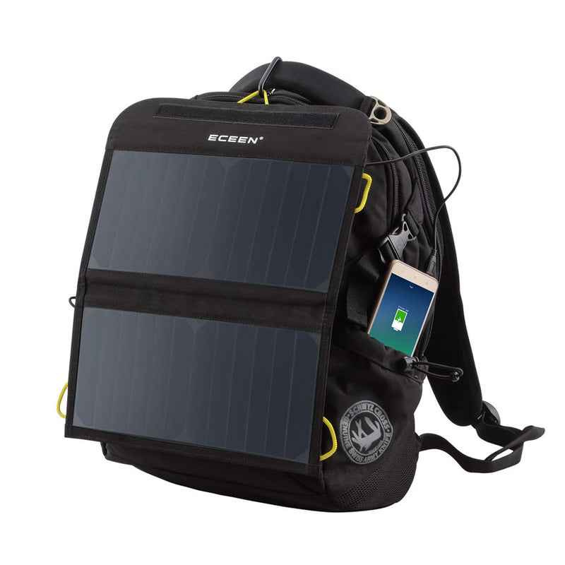  [AUSTRALIA] - ECEEN Solar Charger Foldable Solar Panel Charge for iPhones, Smartphones, Tablets, GPS Units, Speakers, Gopro Cameras, and Other Devices (13W with Net Pocket)