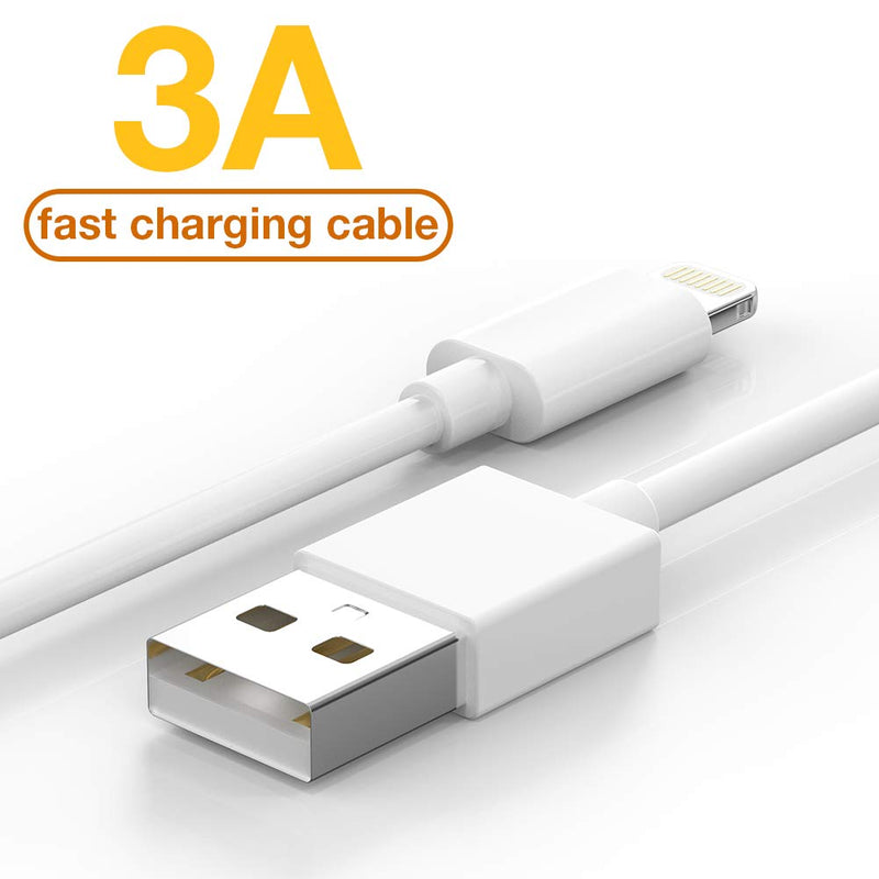  [AUSTRALIA] - iPhone Charger,5 Pack (10 FT) VODRAIS [Apple MFi Certified] Charger Lightning to USB Cable Compatible iPhone 13/12/11 Pro/11/XS MAX/XR/8/7/6s plus,iPad Pro/Air/Mini,iPod Touch Original Certified-White