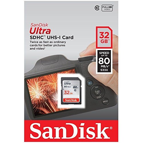  [AUSTRALIA] - SanDisk Ultra 32GB Class 10 SDHC UHS-I Memory Card up to 80MB/s (SDSDUNC-032G-GN6IN)