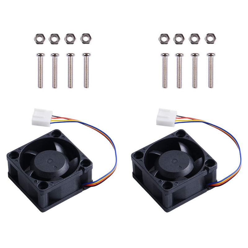  [AUSTRALIA] - GeeekPi 2-Pack Fan for NVIDIA Jetson Nano, DC 5V 4020 Cooling Fan 40mm×40mm×20mm with Dual Ball Bearing PWM Speed Adjustment Strong Cooling Air Fan with 4PIN Reverse-Proof Connector