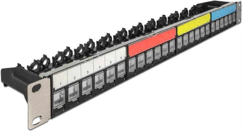  [AUSTRALIA] - DeLOCK 19? Keystone patch panel 24 port with cable mounting rail,