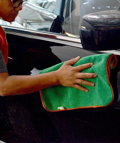  [AUSTRALIA] - CARCAREZ Professional Grade Premium Car Clean Cloth Microfiber Towels Car Wash Cloths,Pack of 6, Green