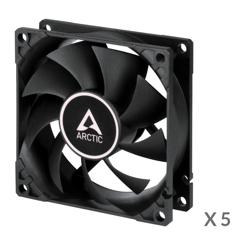  [AUSTRALIA] - ARCTIC F8 PWM PST (5 Pack) - 80 mm PWM PST Case Fan with PWM Sharing Technology (PST), Quiet Motor, Computer, Fan Speed: 300-2000 RPM - Black