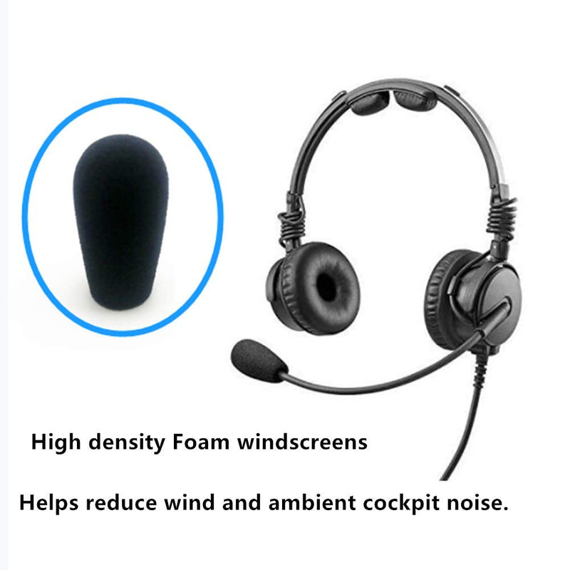  [AUSTRALIA] - LINHUIPAD Microphone Covers Compatible with Telex 850 + ANR Pilot Aviation Headset Lapel Headset Microphone Covers