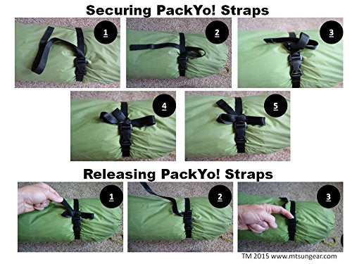  [AUSTRALIA] - BootYo! PackYo! Utility Straps/Cinch lash Strap with Quick Release Buckle by Mt Sun Gear. Great for Backpacking, air mattresses, Sleeping Bags (Pair) Orange-32"