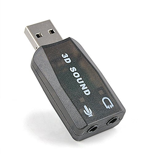  [AUSTRALIA] - VizGiz 3 Pack USB Sound Card Adapter 5.1 Channel 3D External USB to 3.5MM 1/8 Audio Jack Stereo Headset Mic Microphone Headphone Earphone Plug and Play for Raspberry Pi Windows Mac Linux PC Computer