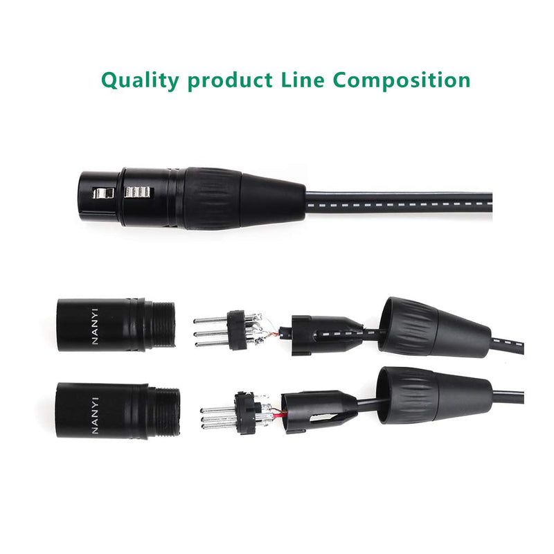  [AUSTRALIA] - NANYI XLR Splitter Microphone Cable XLR to XLR Patch Cables 3-Pin XLR Male to Dual XLR Female Y Cable Adaptor mic Cable DMX Cable Patch Cords -10FT XLR 1Male To 2Female-10FT