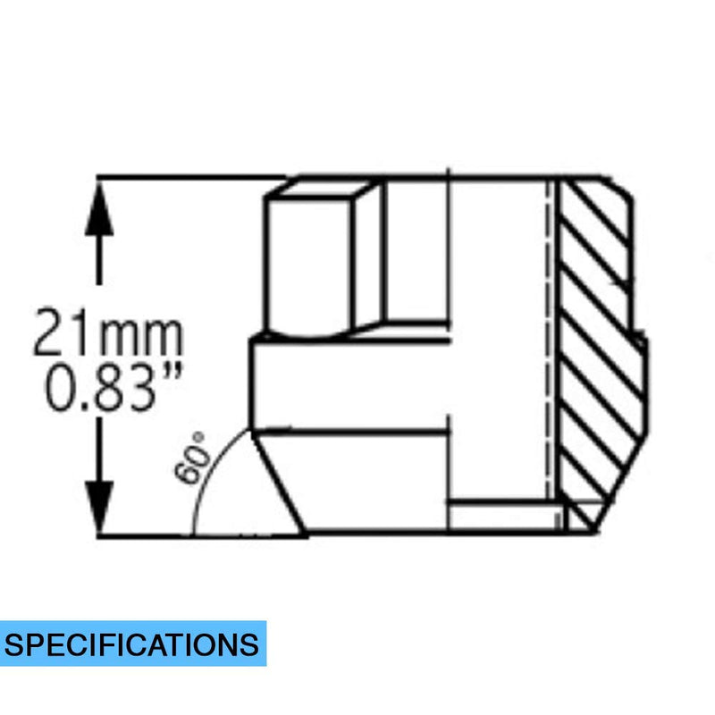 Wheel Lock - OE Acorn - M12 1.5 M12 x 1.50 - LeoForward Australia