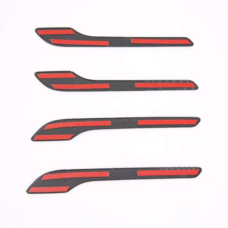  [AUSTRALIA] - CoolKo Car Door Handle Sills Protection Kit Bright Carbon Fiber Pattern Decoration for Model 3 & Y [ 4 Pieces ] A1. Door Handle Sill ABS Plastic