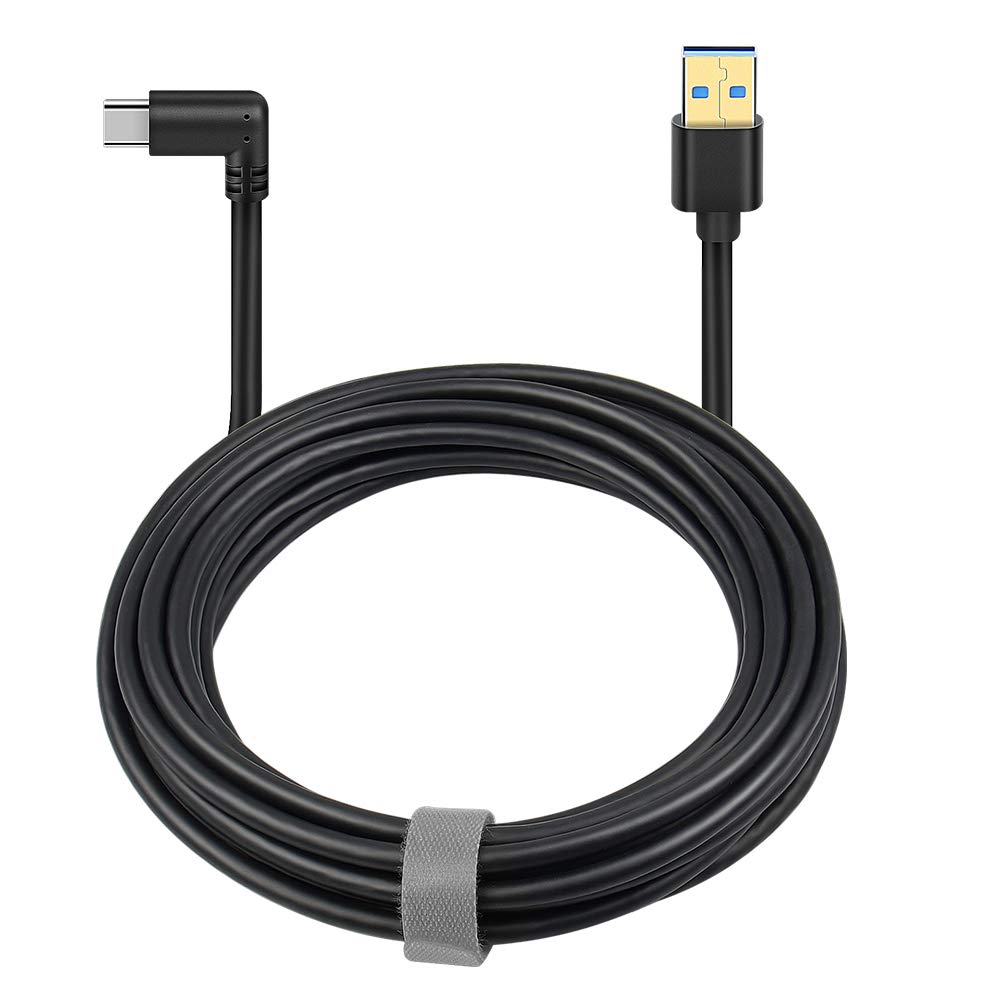  [AUSTRALIA] - Paiholy Oculus Link Cable 16ft, USB C Oculus Charging Cable, 90 Degree Angled USB C 3.2 Gen1 High Speed Data Transfer & Fast Charging for Oculus Quest VR Headset and Gaming PC black2