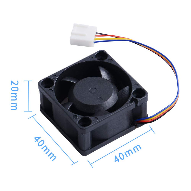  [AUSTRALIA] - GeeekPi 2-Pack Fan for NVIDIA Jetson Nano, DC 5V 4020 Cooling Fan 40mm×40mm×20mm with Dual Ball Bearing PWM Speed Adjustment Strong Cooling Air Fan with 4PIN Reverse-Proof Connector