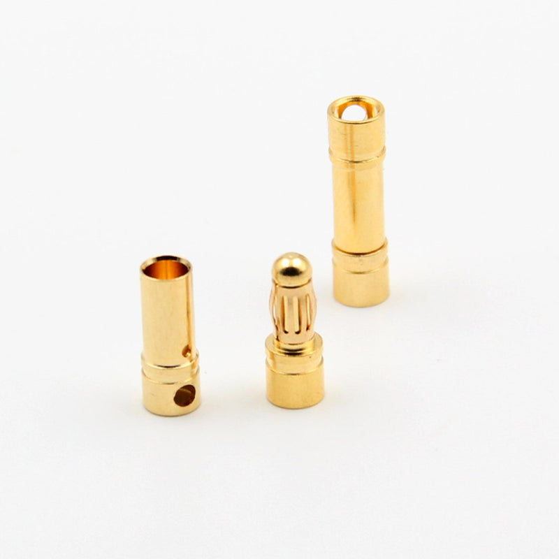 JFtech 20 Pairs 3.5mm Gold Bullet Banana Connector Plug Male & Female with Heat Shink for RC Model ESC Motor Battery - LeoForward Australia