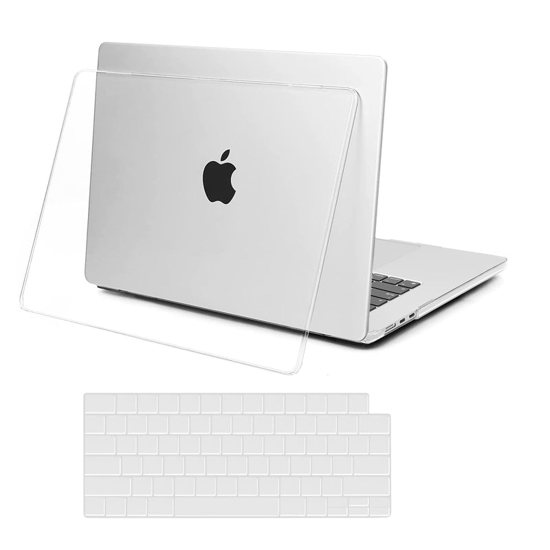  [AUSTRALIA] - MOSISO Compatible with MacBook Air 15 inch Case 2023 Release A2941 M2 Chip with Liquid Retina Display & Touch ID, Protective Plastic Hard Shell Case & Keyboard Cover Skin, Crystal Clear