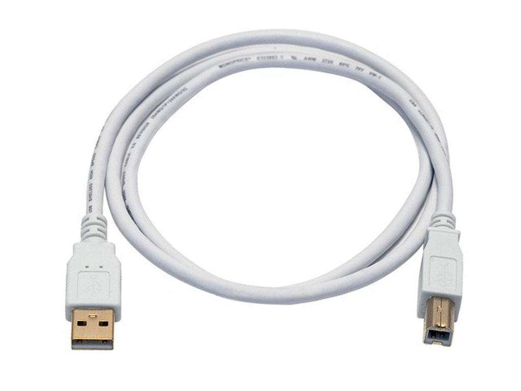  [AUSTRALIA] - Monoprice 3ft USB 2.0 A Male to B Male 28/24AWG Cable - (Gold Plated) - WHITE for Printer Scanner Cable 15M for PC, Mac, HP, Canon, Lexmark, Epson, Dell, Xerox, Samsung and More! 3 Feet