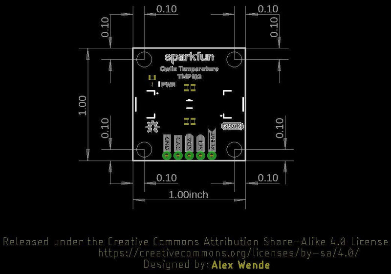  [AUSTRALIA] - SparkFun Digital Temperature Sensor - TMP102 (Qwiic)-Compatible with Arduino and other Single-board computers Easy-to-Use I2C sensor Plug-and-Play breakout board Runs from 1.4-3.6V input Use with 3.3V