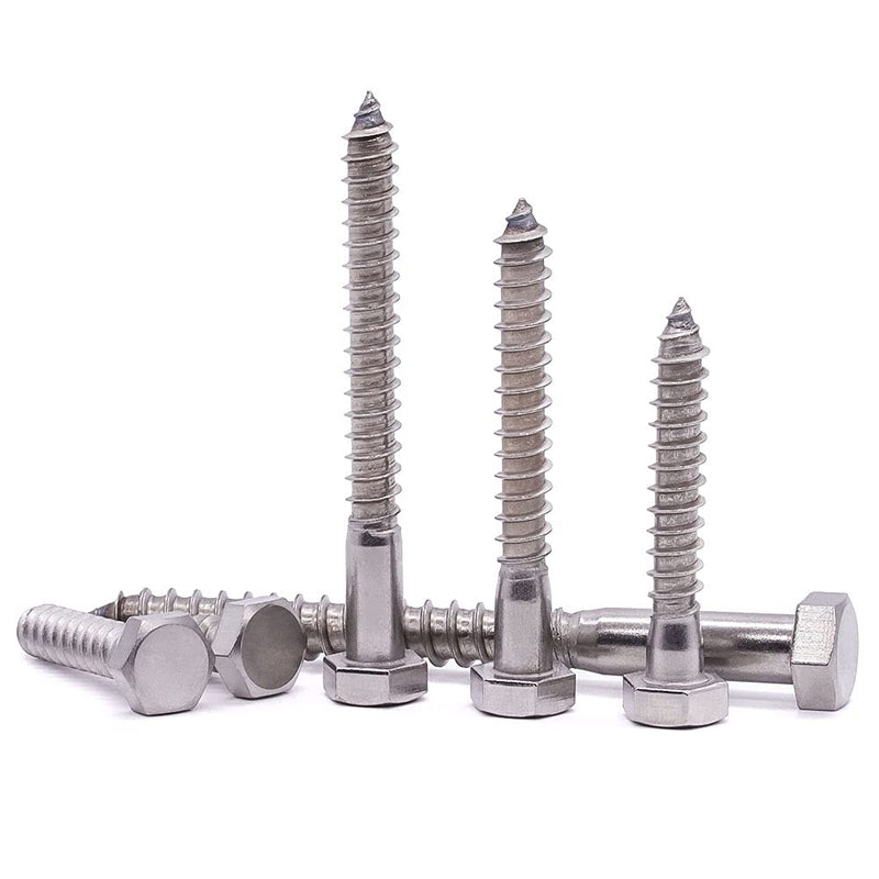  [AUSTRALIA] - 1/4" x 1-1/4" Hex Head Lag Screws Bolts, 304 Stainless Steel 18-8, Full Thread, Hexagon Head Wood Screws 25 PCS 1/4 x 1-1/4" (25 PCS)