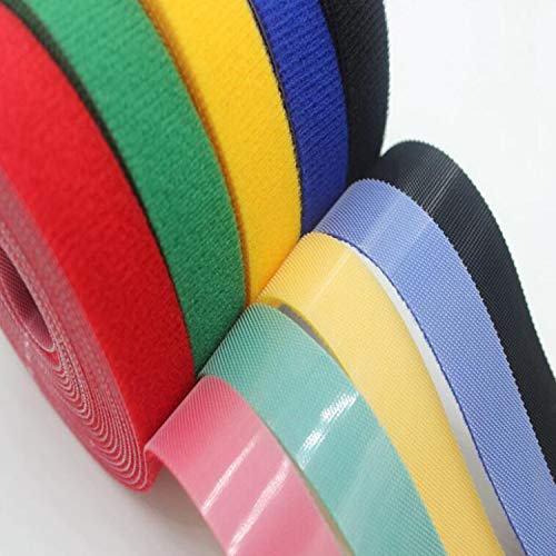  [AUSTRALIA] - Braided 19.8FT Self Adhesive Hook and Loop Strips - 6 Yard Colors Set —Light Weight