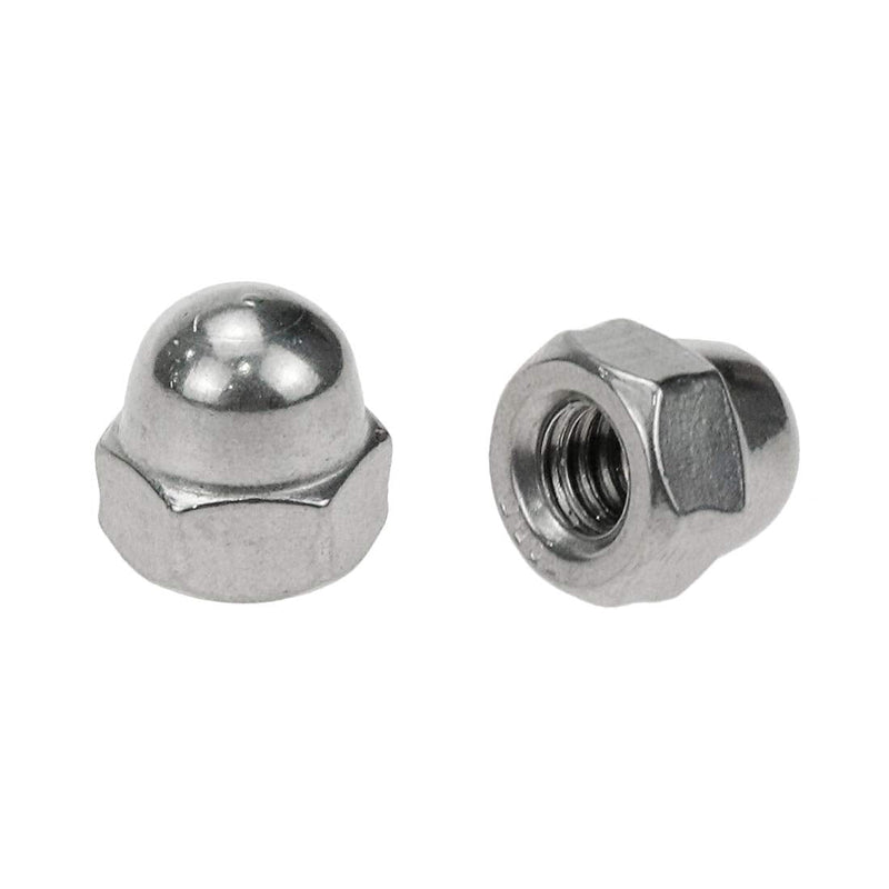  [AUSTRALIA] - Coshar 1/4-20 Acorn Cap Nuts Hex Nut, 18-8 304 Stainless Steel,Plain Finish, 20 pcs 1/4-20 (20 pcs)