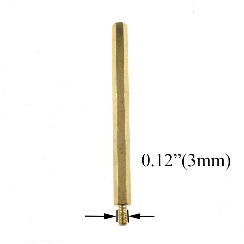  [AUSTRALIA] - Hahiyo Hex Standoff Screws 66mm Length M3 Male Female Nut Bolt Welded Well Go in Cleanly No Cross Thread Stay Securely Machined Accurately Easy to Join for PCB Motherboard Furniture Brass 15pcs M3×60MM+6MM-15Pcs