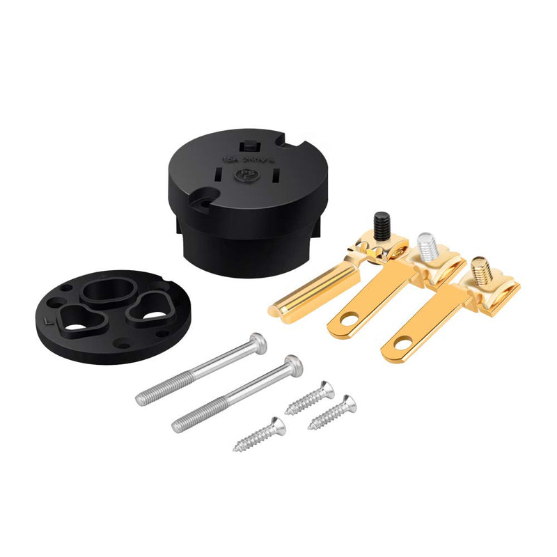  [AUSTRALIA] - Monosaudio M104G/F104G Hi-End Audiophile Pure Copper AC Power Plug & IEC320 C13 Female Power Cable Connector Jack for Audio DIY Mains Power Cable (Gold Plated) Gold copper