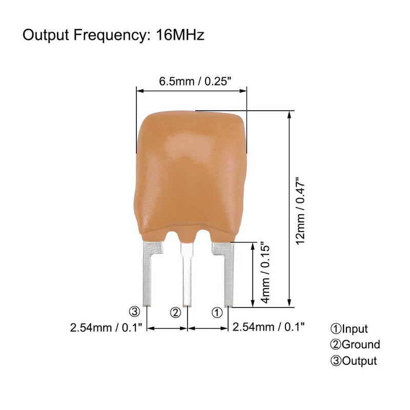  [AUSTRALIA] - uxcell Ceramic Resonator Oscillator Assortment 4MHz 8MHz 12MHz 16MHz DIP, 4in1 20pcs