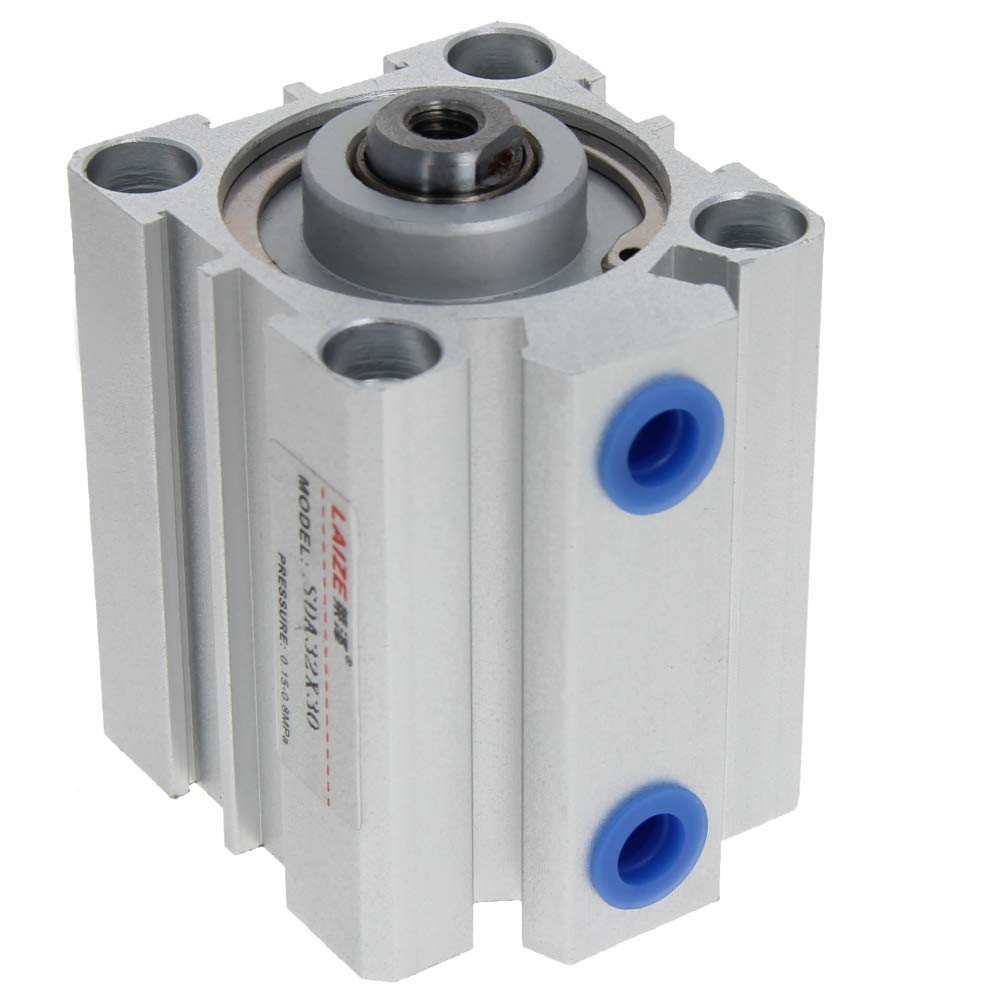  [AUSTRALIA] - Othmro SDA32x30 Sealing Thin Air Cylinder Pneumatic Small Air Cylinders 1.26inch Bore 1.18inch Stroke Double Acting Aluminium Alloy Pneumatic Hydraulic Cylinders for Pneumatic and Hydraulic Systems