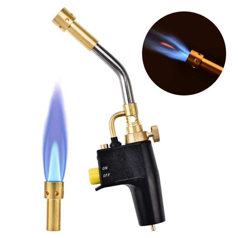  [AUSTRALIA] - SEAAN Propane MAPP Torch with 3 Tips Gas Trigger-Start Torch/Self-Lighting Swirl Style, Swirl Flame Tip for all Soldering and Brazing Applications