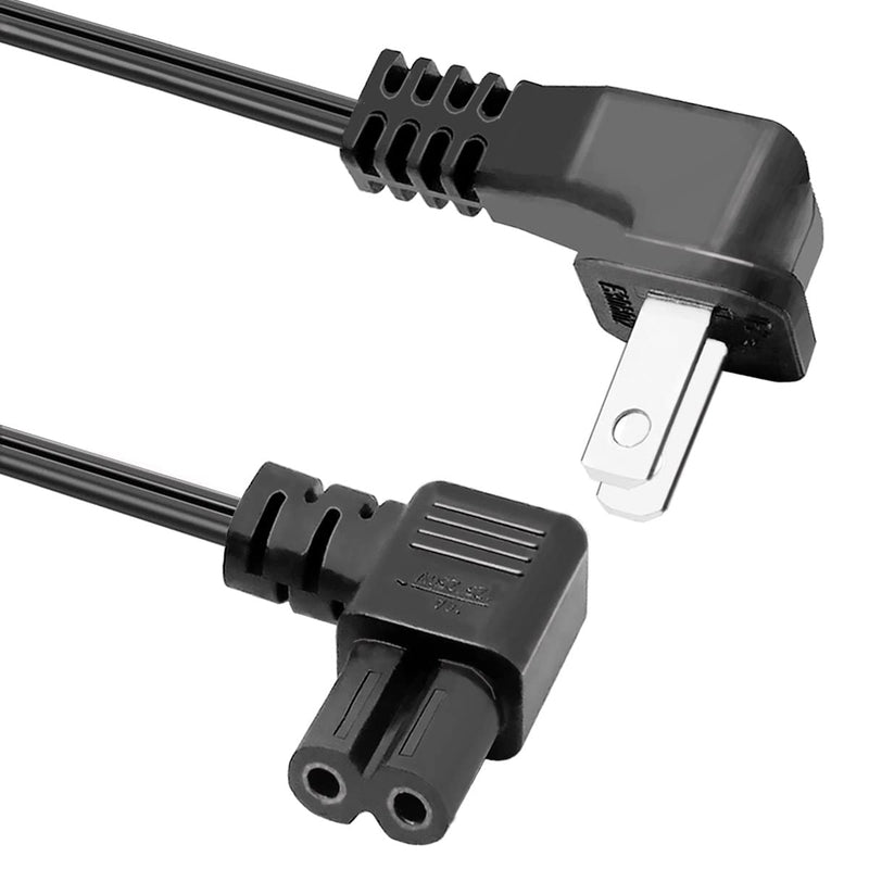  [AUSTRALIA] - Taiss TV Power Cord, 10-Feet (3m), 90°Angle 18AWG 2-Prong to L-Shaped C7 Power Cord, Suitable for LG Samsung TV Power Cord Replacement LED TVs. F-026-3m 10FT (3m)