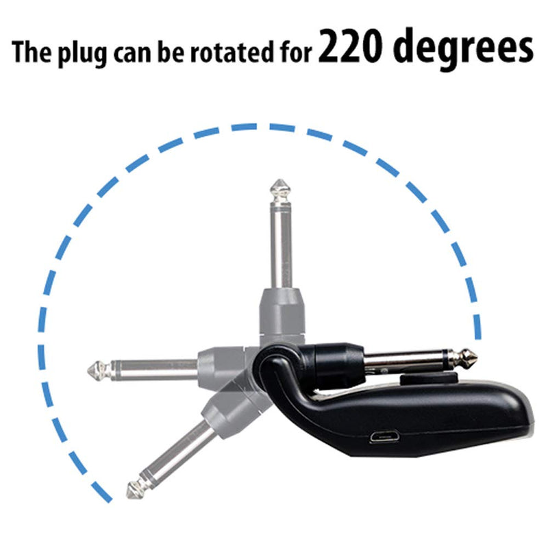  [AUSTRALIA] - JOYO 2.4GHz Wireless Guitar System 4 Channels Rechargeable Audio Wireless Transmitter Receiver for Guitar Bass Electric Instruments (JW-03)